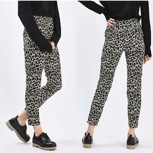 TOPSHOP | Animal Print Leopard Cigarette Style Skinny Pants Women’s Size 4